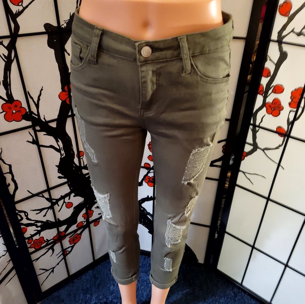 I & M PREMIUM JEANS/ROLLED CUFF/DISTRESSED